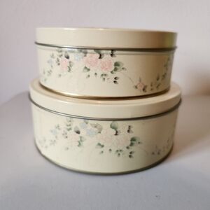 Tea Rose Pfaltzgraff tins